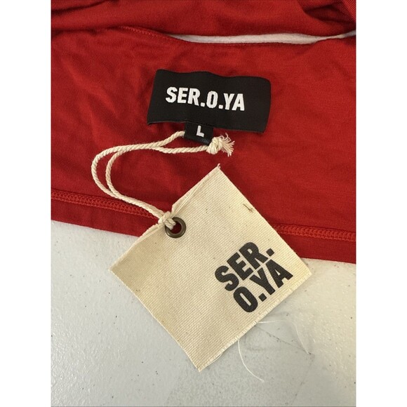 SER O YA Crop Top Women L Red Ellis Twist Cutoutcore Coquette Festival Femme Y2K - Picture 8 of 10